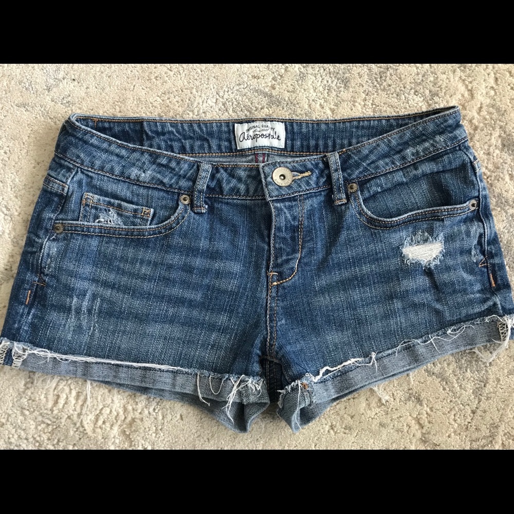 Aeropostale Cuffed Jean Shorts